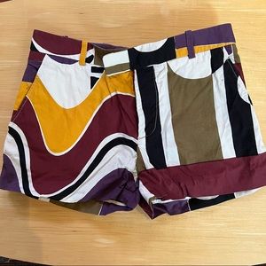 Marni Shorts Multicolor Geometric Printed Cotton Size 40
